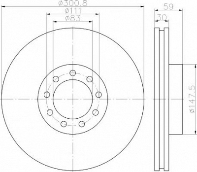 HELLA PAGID 8dd355115531 -  Тормозной диск